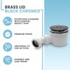 CranPlas Black Shower Trap | 90MM High-Flow Shower Waste Trap