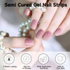 DUKASOU Nail Stickers,28 pcs Gel Nail Strips, Nail Gel Stickers