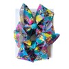 Set of 2 Blue Dog Rainbow Ribbon Hair Bows/ 2