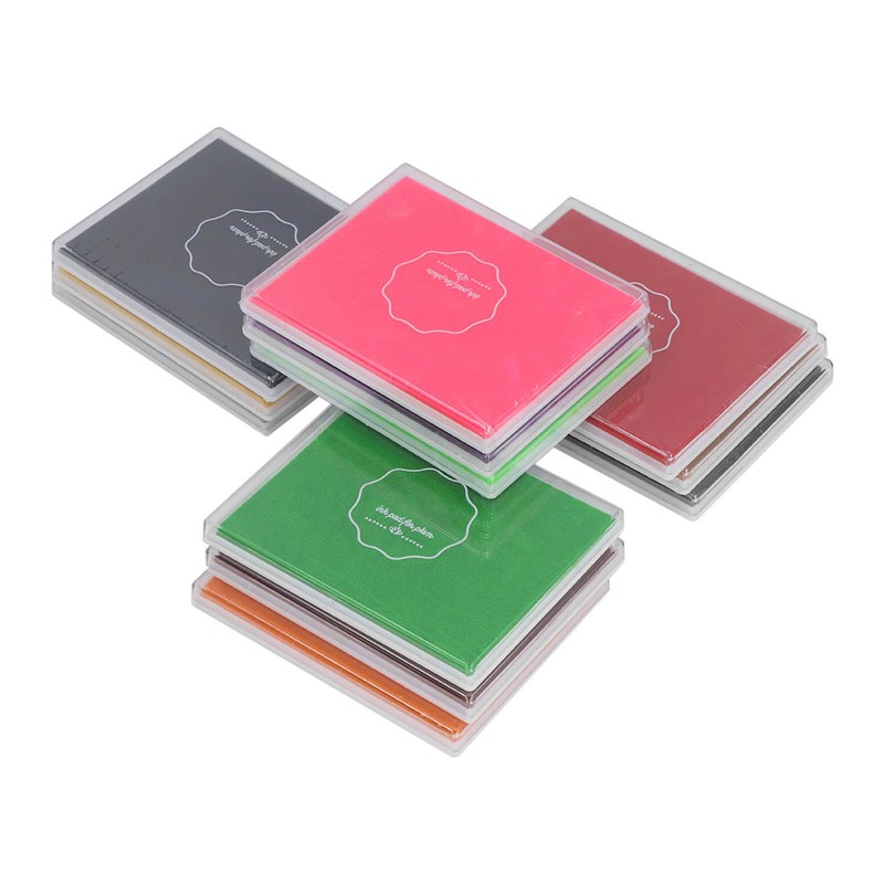 12Pcs Finger Ink Pads 12 Vivid Colors Easy to Clean