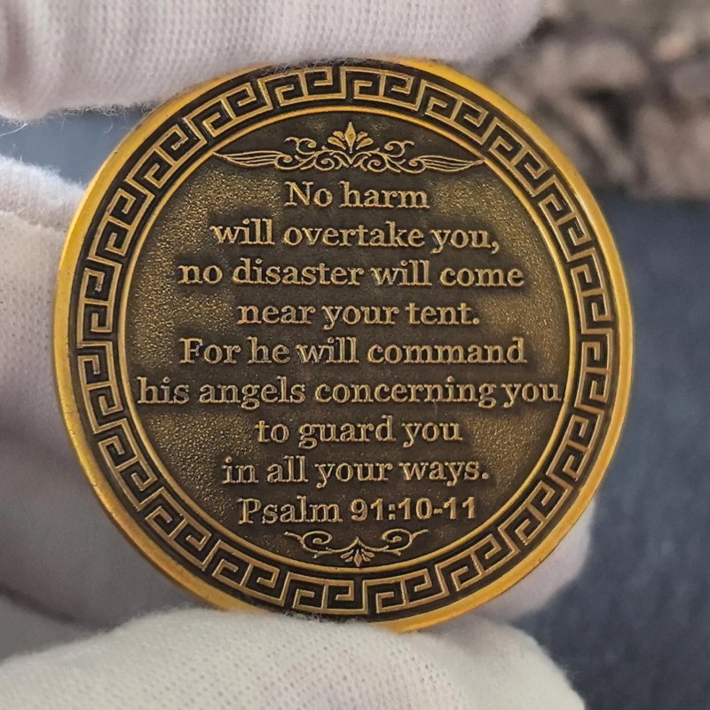 LZWIN The Archangel Saint Michael Christian Challenge Coin - 1.57