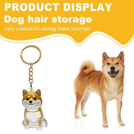 GXGM Shiba Inu Key Ring for Storing Dog Hair, Dog Hair Storage