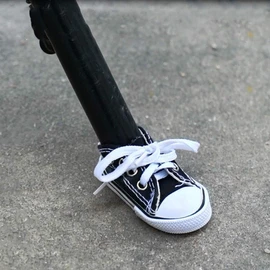 for Bike Side Stand Cover Mini Canvas Shoes Tripod Cover Support Pad Kickstand Bicycle Foot Support Protection Cute Small Shoes Bike Parts Accessories Random Color 1 Piece