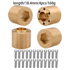 Brass Weights 6mm 9mm 12mm 15mm 22mm Wheel Hex Hub Widen Adapter for 1/10 RC Crawler 1.9 2.2 Wheels Rims SCX10 TRX4 (18.4mm)