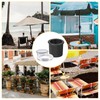 AIEX 2pcs Patio Table Umbrella Hole Ring and Cap Set,Black