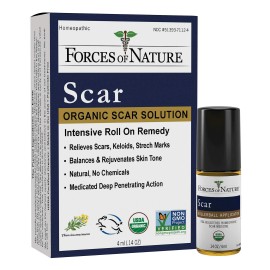 Forces of Nature Scar Control Serum 0.14 Fl Oz USDA Organic Skin Rejuvenation Keloid Treatment
