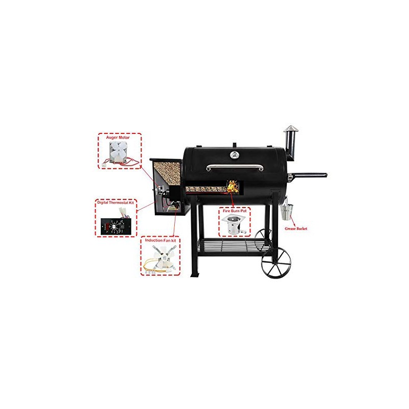 Wondjiont Replacement Induction Fan Kit for all Pit Boss/Traeger Wood