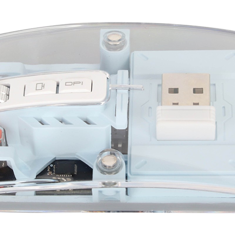 Wireless Bluetooth Mouse Transparent Clear Cool Shell Mute Click Colorful