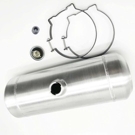 JSD AUTO PARTS 4 Gallons Aluminum Gas Tank / Fuel Tank 8 x 20 inch Center Fill 1/4" NPT Outlet