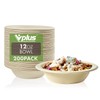 Vplus 200 Pack 12 OZ Paper Bowls, Disposable Compostable Bowls