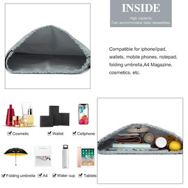 Kono Drawstring Gym Bags Unisex Sports Backpack Swimming Bag Large PE Bags Lightweight Daypack for Hiking, Gym, Travel, Beach (Grey)