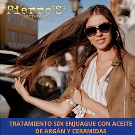 Pierre's Apothecary Tratamiento Leave-In con Aceite de Argán y Ceramidas Hidratante Repara Cabello Seco Dañado Teñido Decolorado Haircare Premium Apot