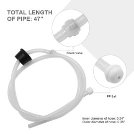 Soap Dispenser or Lotion Dispenser for Kitchen Sink Stainless Steel, 47" Tube Connects Directly to Soap Bottle(Brushed Nickel)