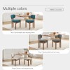 Modern Luxury Dining Chairs Set of 2 Teal Chenille Rubber