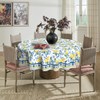 Artoid Mode Blue Lemon Iris Summer Table Cloth, Round 140