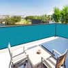 Houssity Turquoise 5' x 21' Balcony Deck Fence Privacy Screen