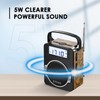 Radio Portable AM FM Digital Radios Clock Radio with Bluetooth