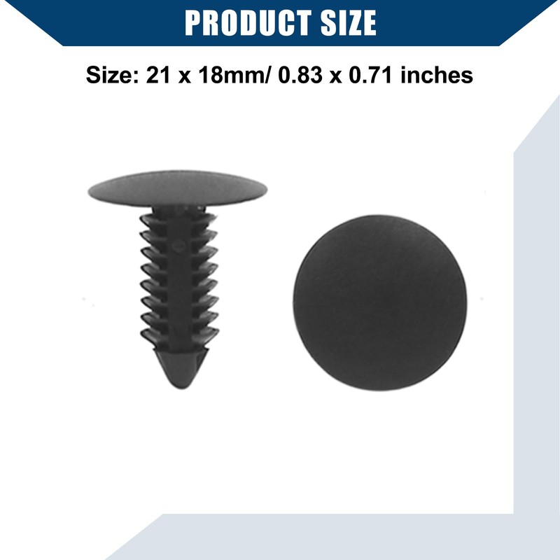Hihaha 7.5mm Hole Retainer Clips Plastic Drive Rivets Mud Flaps