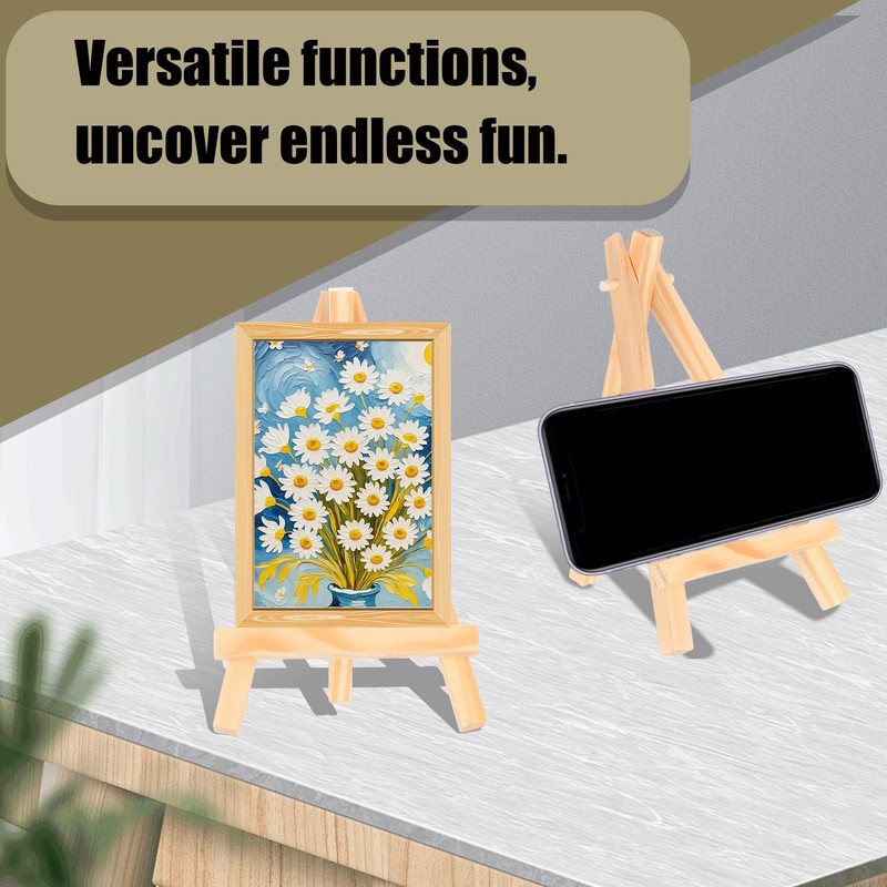 21 Pcs Mini Easel Stand for Display, Wooden Display Stands