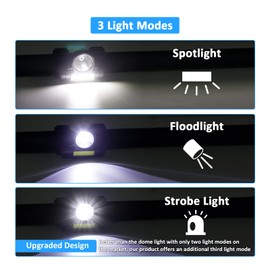 Wsays 2PCS LED Dome Lights for 1.25''-2'' Roll Bar Cage 3 Light Modes Interior Lights Compatible with RZR Maverick KRX1000 Talon Pioneer UTV ATV