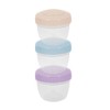 YöL Pack of 3 Small Food Containers Dip Pots Fruit