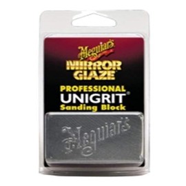 Meguiar's Professional Mirror Glaze Unigrit Sanding Block 1,000 Grit K1000 - Professional-Grade Sanding Block - Precise, Uniform Grit for Even Sanding That's Easy to Clean and Polish, 1 Sanding Block