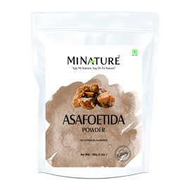 Asafoetida Powder ( Hing)( Asafetida ) by mi nature | 100% Pure and Natural | 100g( 3.5oz) | Indian spice for cooking| From India | 100% ONLY ASAFOETIDA POWDER-no external additives added.