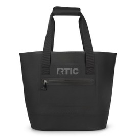 RTIC Ultra-Tough Tote Bag, Waterproof for Beach, Pool, Towel, Grocery, Shopping, Camping, Picnic, Travel, Boat, Heavy-Duty, Puncture Resistant, Small, Black