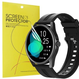 Blueshaweu Screen Protector Compatible with Huakua Smartwatch H2, HD Clear Flexible TPU Screen Protector [Pack of 6] for Huakua H2 Smartwatch (Transparent)