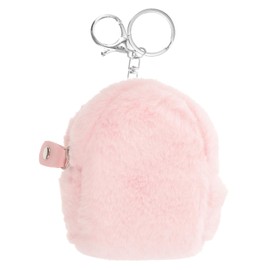 LIFKOME Cute Plush Bag Keyring Mini Backpack Small Plush Pouch with Keyring Makeup Bag Key Pocket Lipstick Bag Pouch Coin Purse for Women