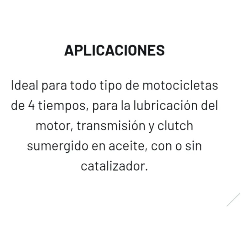 Aceite Para Moto Sintético 10w50