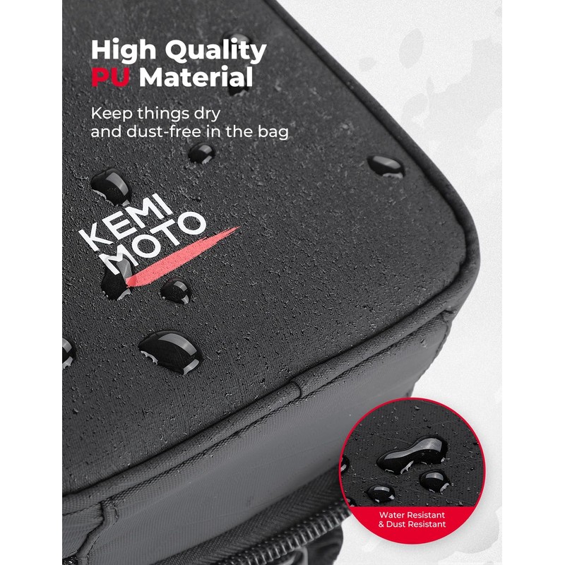 KEMIMOTO UTV Armrest Safe Console Storage Bag High-Density PU Durable