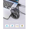 TECKNET Ergonomic 3600 DPI USB Wired Mouse - Color: Grey