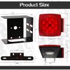 LINKITOM 12V Submersible Square Led Trailer Light w/Steel Mounting Boxes