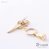 3 carat Bag Key Clip, Shell / Cat Sideways Orientation,