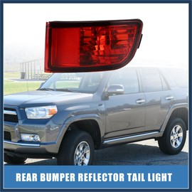 INFINAUTO Rear Right Side Bumper Reflector Light Lamp for Toyota 4Runner 2003-2005 Red Stylish Design