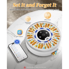 Bluetooth Automatic Pill Dispenser for Elderly with Alarm, APP Reminder