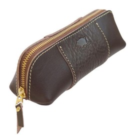 PORCO Rosso Pencil Case, Genuine Leather, Tochigi Leather, Adult, Made in Japan, Large Capacity, Simple Brand, Polcolosso, Triangle, Men's, Women's, Stylish, Cute, Gift, Leather Wedding Gift, School