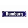 30x8 cm Hamburg Design Enamel Street Sign Door Sign Souvenir