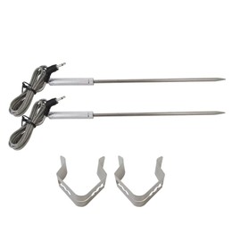 INGQI 2 Set Meat Probe Replacement for Thermopro Thermometers TP04 TP06 TP06S TP07 TP-07S TP08 TP-08S TP09 TP09B TP-10 TP16 TP17 TP20 TP20S TP25 TP27 TP28 TP829 TP930 2.5mm
