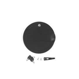 Voodonala Gas Tank Cap Cover Fuel Door Trim with Lock Compatible with Ford F150 Accessories 2015-2020, Matt Black