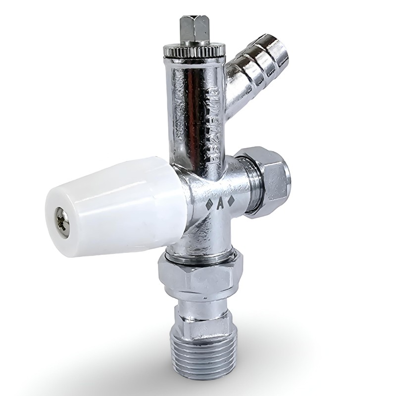 Wärmer System 8-10mm Angled Radiator Valve, Lockshield Angled Radiator Valve