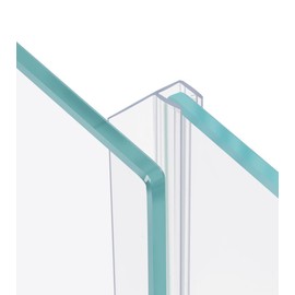 78" Sliding Shower Door Side Seal Strip Frameless Shower Door Side Sweep for 1/2" Framelss for Sliding Glass Door or Swing Door, with 3/5" Flip (2X39)