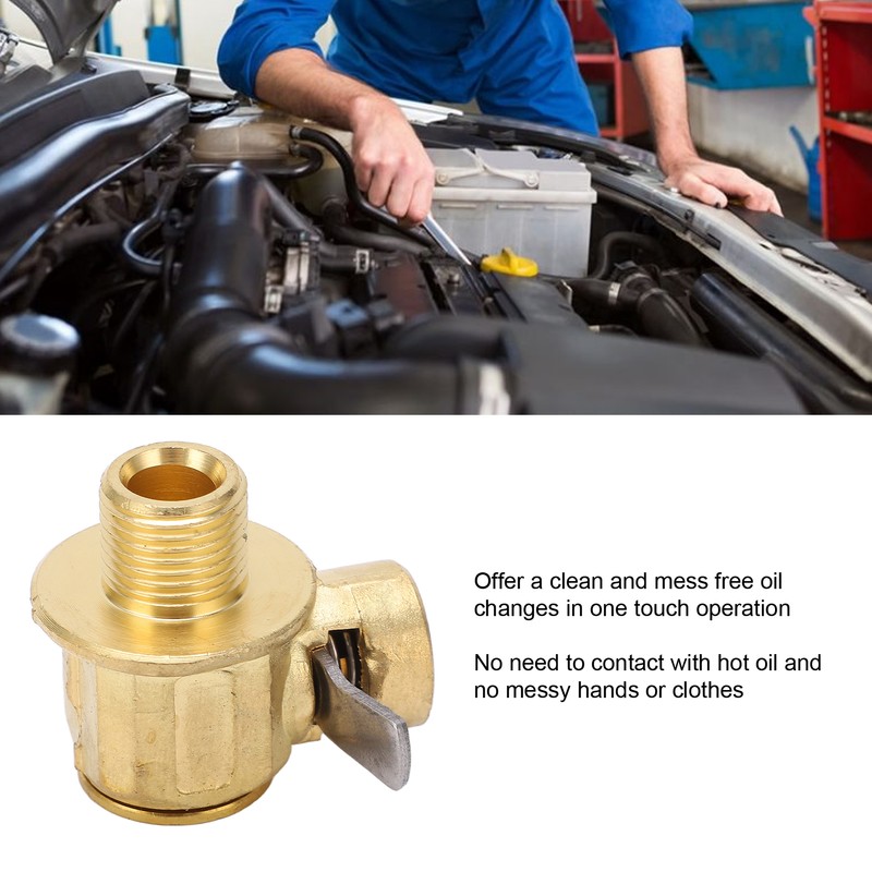 Quick Engine Oil Drain Valve M14‑1.25 Brass Stainless Steel with
