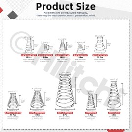 Hilitchi 149PCS 15 Sizes Spring Assortment Kits Stainless Steel Compressed Springs Extension Springs for Shop and Home Repairs(Silver)