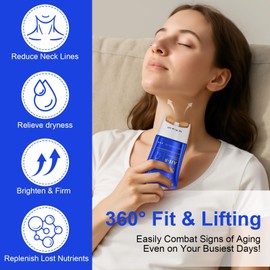 lofuanna AH-8 Firming Neck Cream,Firming Lifting Neck Creams for Tightening & Moisturizing Skin with Massage Roller, AH-8 Neck Cream for Crepey Skin,Hydrating & Reduce Wrinkles for Men and Women