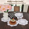 kilofly Crochet Cotton Lace Table Placemats Doilies Value Pack, 4pc,