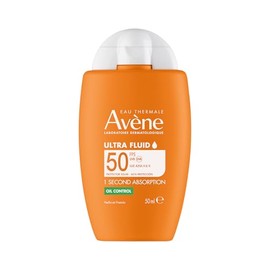 Avene Protector Solar Facial Dermatológico Ultra Fluid Oil Control Invisible FPS50, Bloqueador Solar Dermatológico para Piel Grasa y Mixta, Efecto Mat