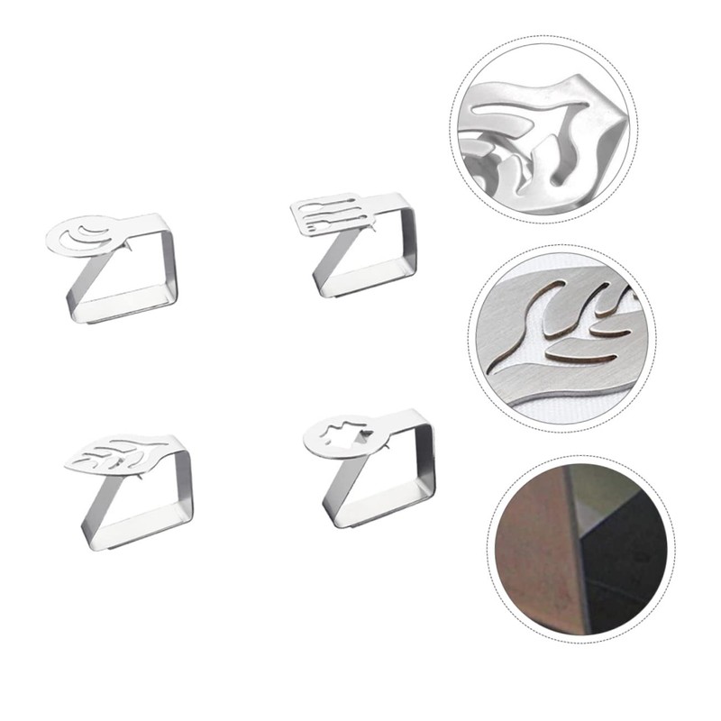 BIUDECO 4pcs Cartoon Tablecloth Clips Slip Fixing Clamps for Parties