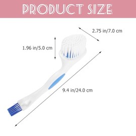Veemoon Reinigungsbürste für Waschmaschine aus Nylon mit Zwei Köpfen Praktische Bürste für Täglichen Haushalt und Badezimmerreinigung Weiß und Langlebig